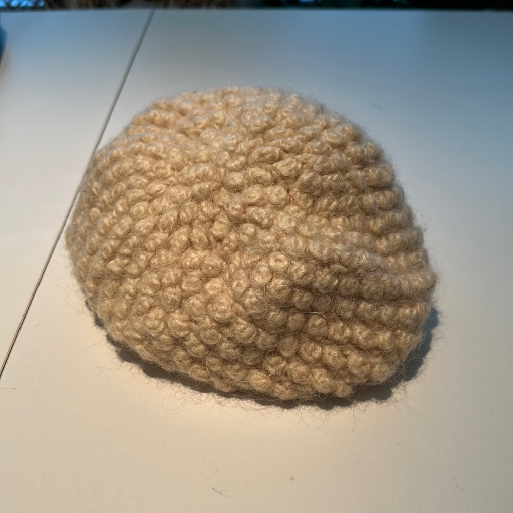 Vintage Abraham & Straus Crochet  Wool Ivory Hat Made in Italy One Size